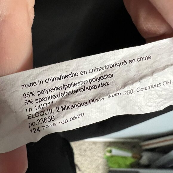 NWOT Eloquii Long Sleeve Ruched V-Neck Maxi Dress Black Front Slit Plus Size 26 - Picture 8 of 11